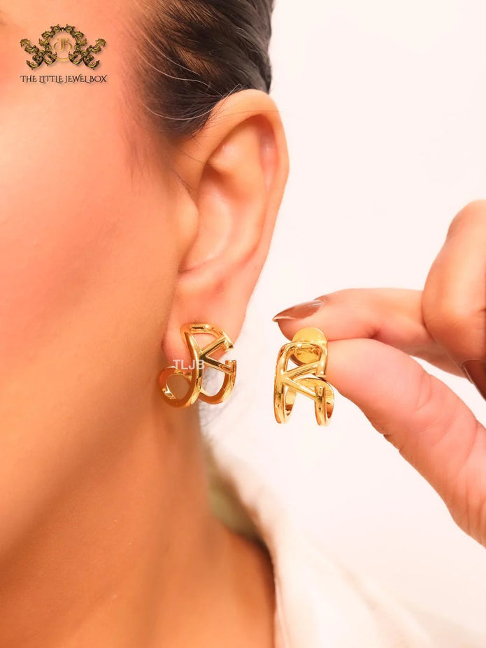 Alphabet V shaped hoops