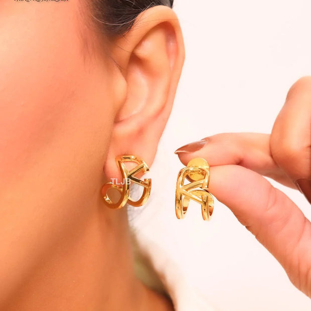 Alphabet V shaped hoops