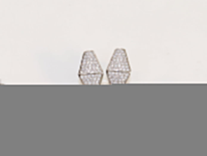 Platinum plated snake look knot necklace in cz