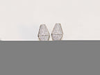 Platinum plated snake look knot necklace in cz