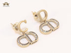 Alphabet CD antique gold studs