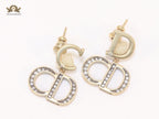Alphabet CD antique gold studs