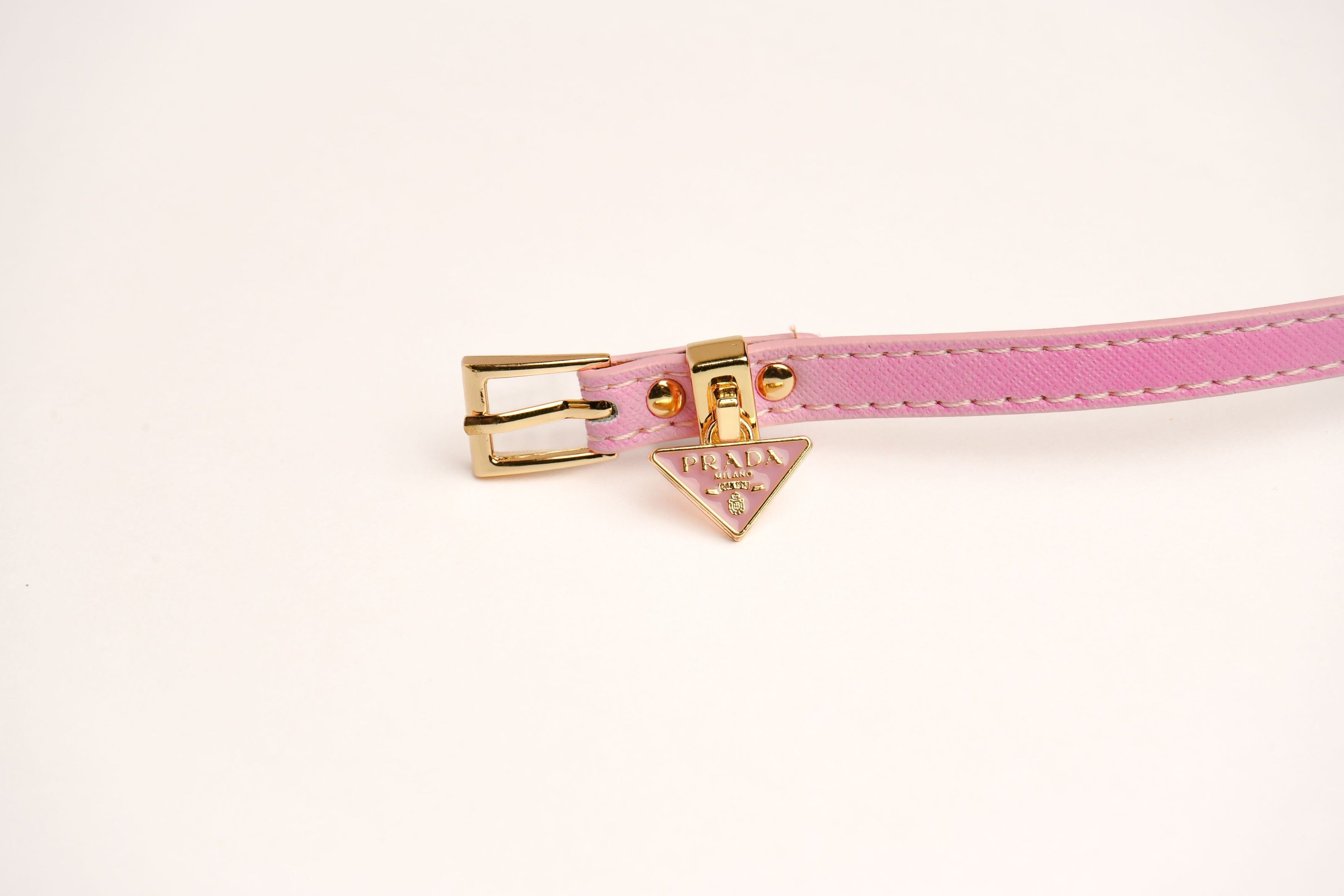 Alphabet P Pink Leather Belted Strap Bracelet | Designer Fashion Wristband
