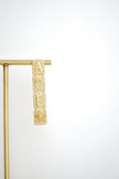 Alphabet V Signature Danglers in CZ | Luxury Drop Earrings