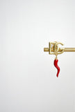 Alphabet DG Red Chilly Studs in Gold | Fun Fashion Earrings