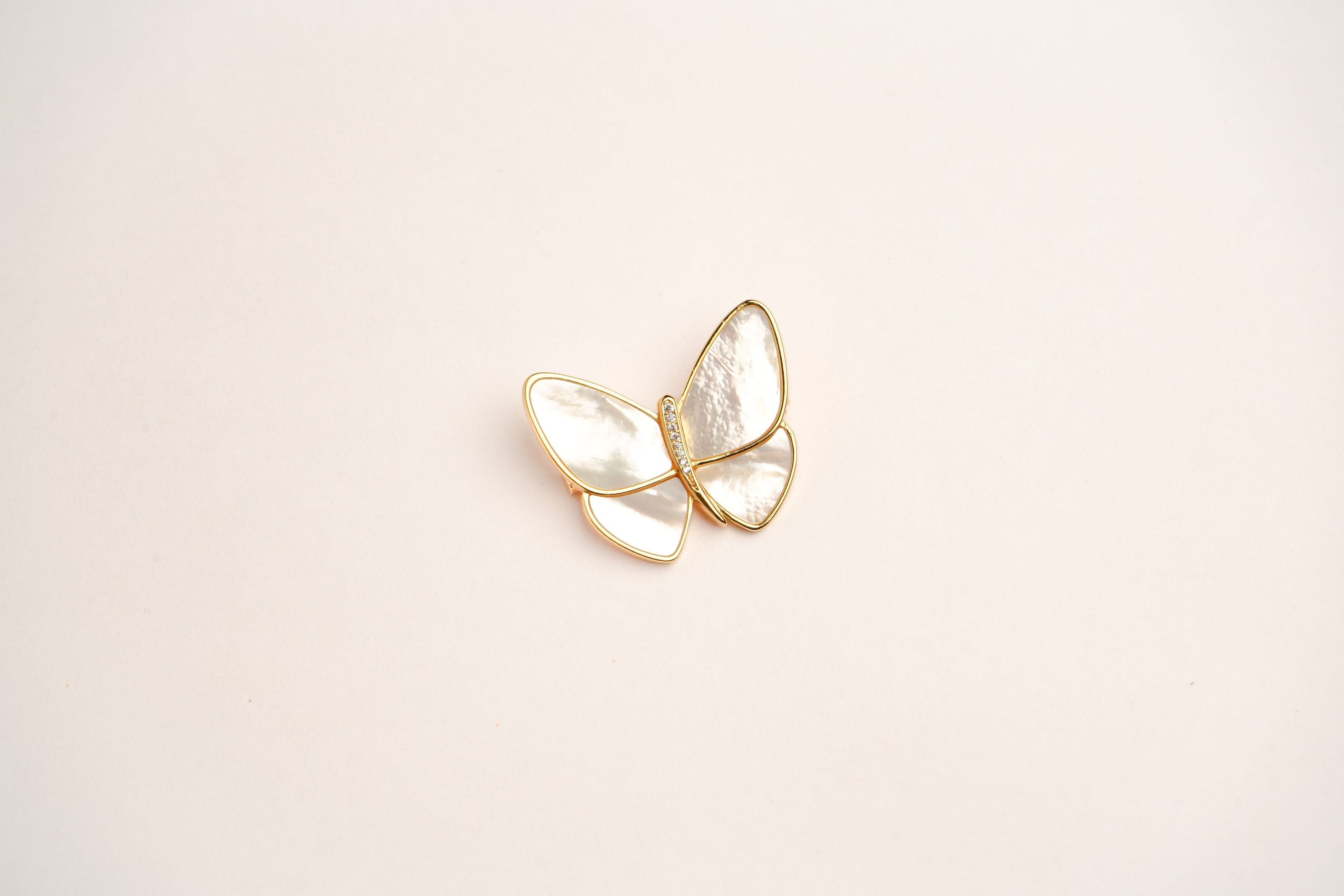 Alphabet VCA MOP Butterfly Brooch | Mother of Pearl Designer Fashion Pin
