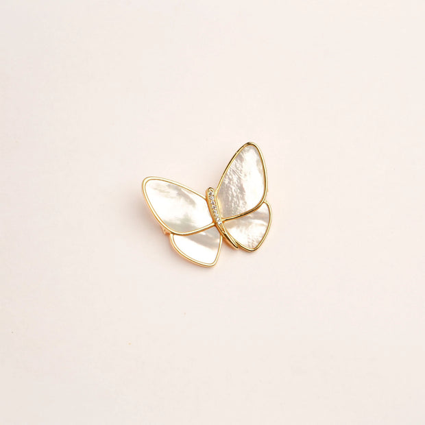 Alphabet VCA MOP Butterfly Brooch | Mother of Pearl Designer Fashion Pin