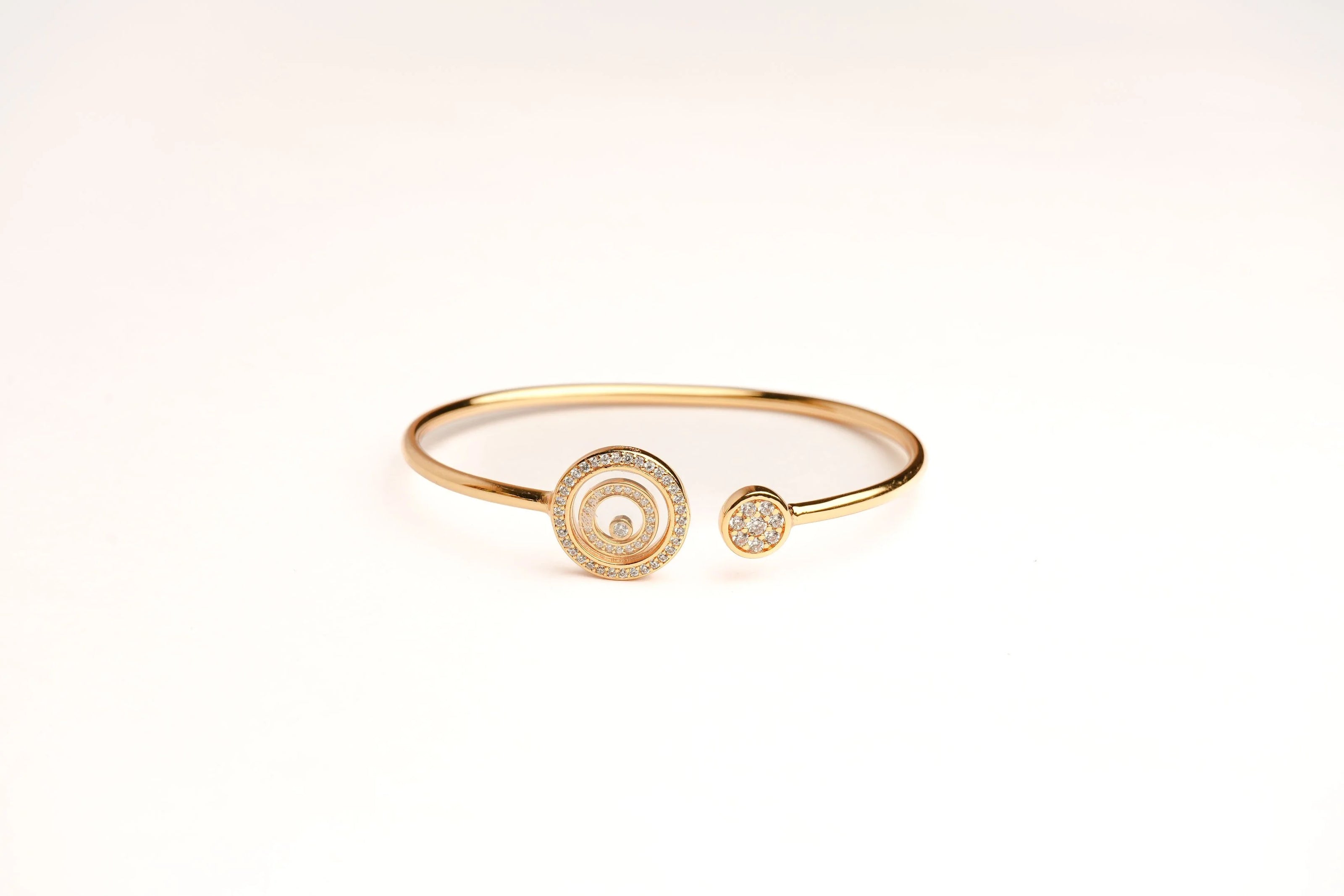 Alphabet CHPRD Gold Safety Pin CZ Bracelet | Statement Fashion Jewelry