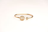 Alphabet CHPRD Gold Safety Pin CZ Bracelet | Statement Fashion Jewelry