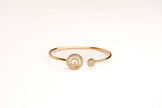 Alphabet CHPRD Gold Safety Pin CZ Bracelet | Statement Fashion Jewelry