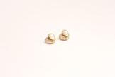 Alphabet Y S L White Heart Studs | Romantic Fashion Earrings
