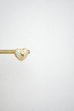 Alphabet Y S L White Heart Studs | Romantic Fashion Earrings