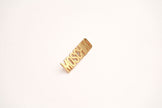 Alphabet M Signature Gold Plated Brooch | Minimalist Letter Pin Jewelry
