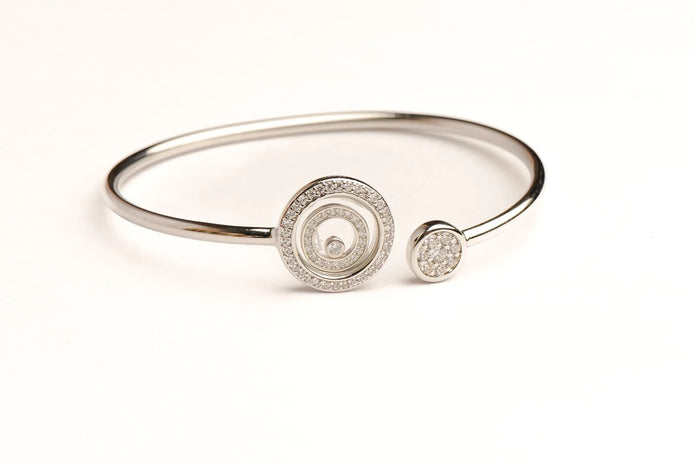 Alphabet CHPRD Platinum Pearl CZ Bracelet | Designer Fashion Bracelet