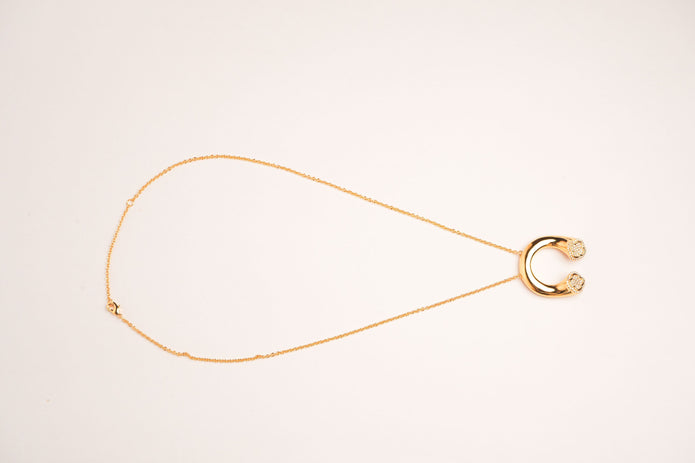 Alphabet VCA Signature Clover Pendant Chain in CZ | Lucky Charm Necklace
