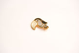 Alphabet VCA White Grey MOP Toucan Brooch | Mother of Pearl Bird Pin
