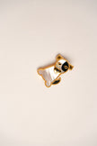 Alphabet VCA White Black MOP Puppy Brooch | Mother of Pearl Dog Pin