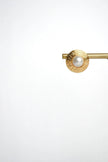 Alphabet G Pearl Round Studs in Gold Plating