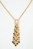 Alphabet MSSK Signature Pendant Set with Diamond in Gold Plating | Luxury Necklace Set