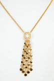 Alphabet MSSK Signature Pendant Set with Diamond in Gold Plating | Luxury Necklace Set