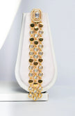 Alphabet MSSK Signature Pendant Set with Diamond in Gold Plating | Luxury Necklace Set