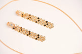 Alphabet MSSK Signature Pendant Set with Diamond in Gold Plating | Luxury Necklace Set