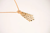 Alphabet MSSK Signature Pendant Set with Diamond in Gold Plating | Luxury Necklace Set