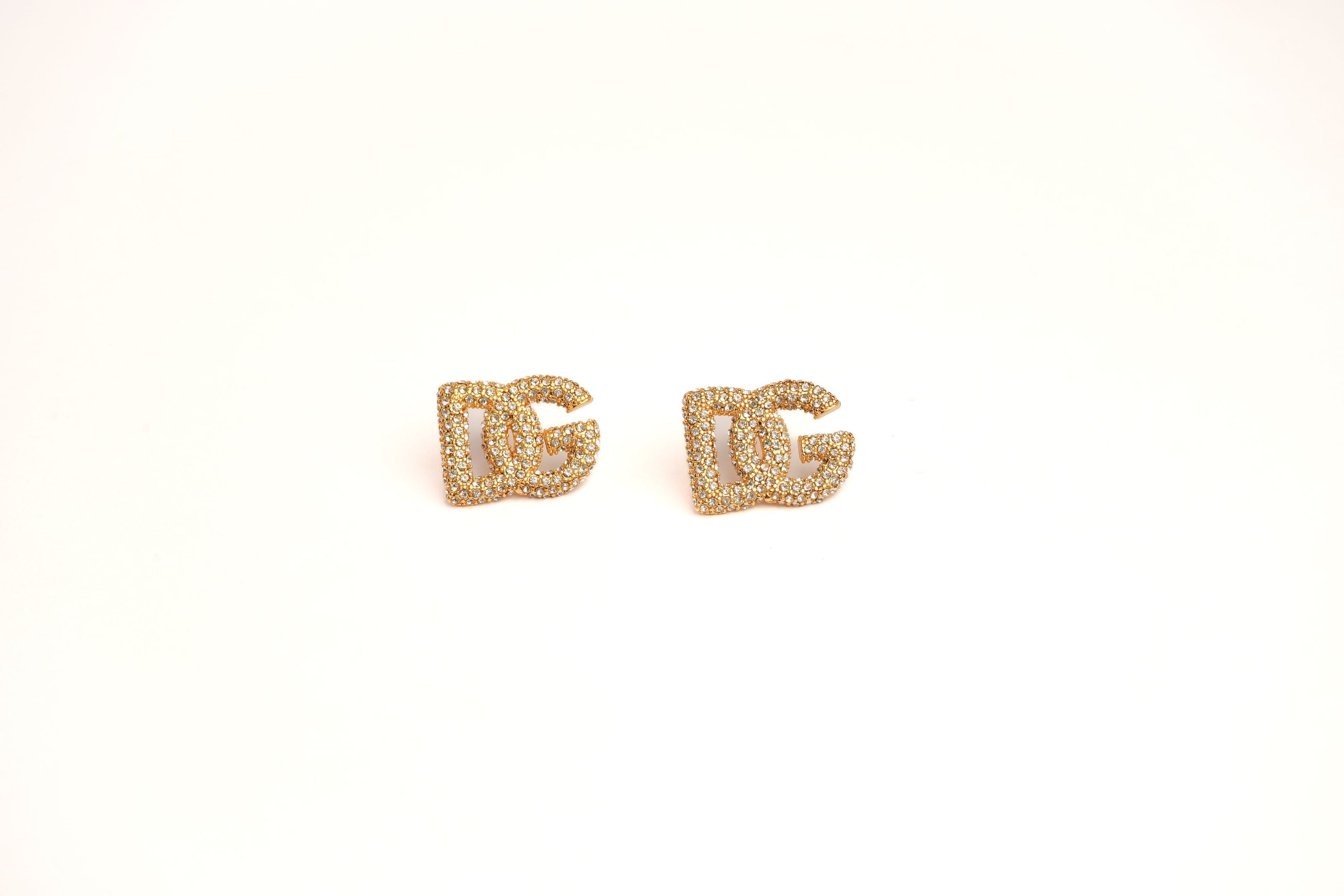 Alphabet DG CZ Studs in Gold Plating | Sparkly Fashion Earrings