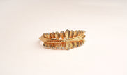 Alphabet C Latest Edition Leaf Pattern Bracelet in Gold Plating | Premium Fashion