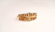 Alphabet C Latest Edition Leaf Pattern Bracelet in Gold Plating | Premium Fashion