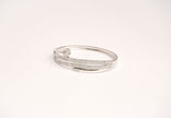 Alphabet C Nail CZ Bracelet in Platinum Plating | Elegant Designer Jewelry