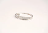 Alphabet C Nail CZ Bracelet in Platinum Plating | Elegant Designer Jewelry