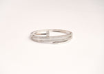 Alphabet C Nail CZ Bracelet in Platinum Plating | Elegant Designer Jewelry