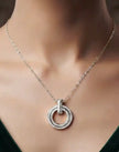 Platinum Plated CZ Alphabet Tiff & Co Pendant Necklace