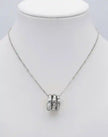 Alphabet BVL Platinum Plated CZ Serpent Necklace