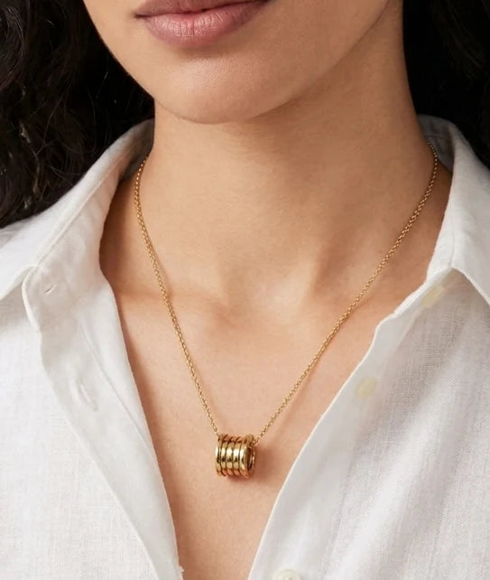 Gold Plated BVL Pendant Chain Necklace