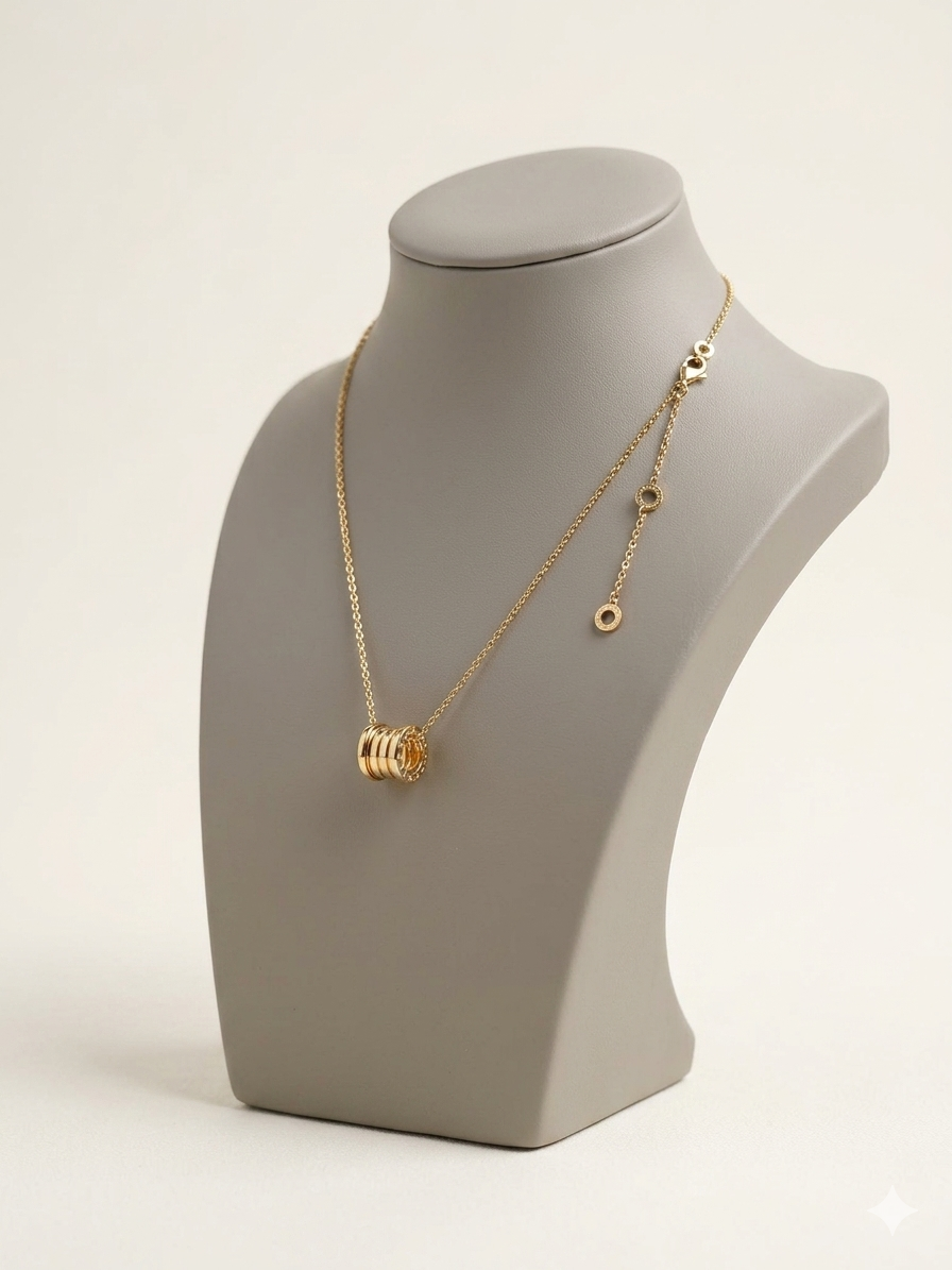 Gold Plated BVL Pendant Chain Necklace
