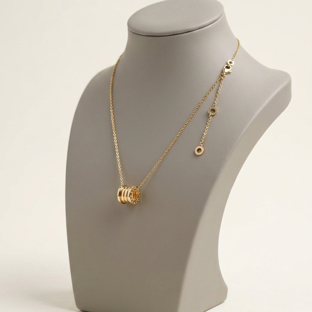 Gold Plated BVL Pendant Chain Necklace