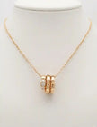 Alphabet BVL Gold Plated CZ Serpent Necklace