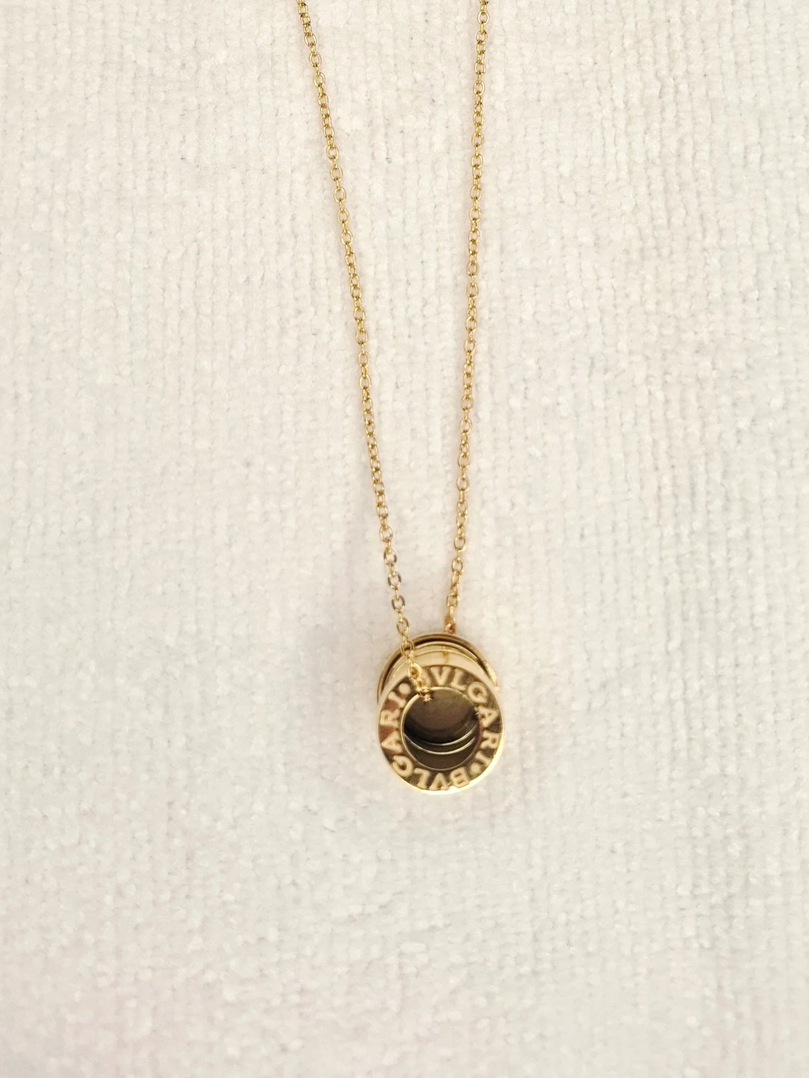 Gold Plated BVL Pendant Chain Necklace
