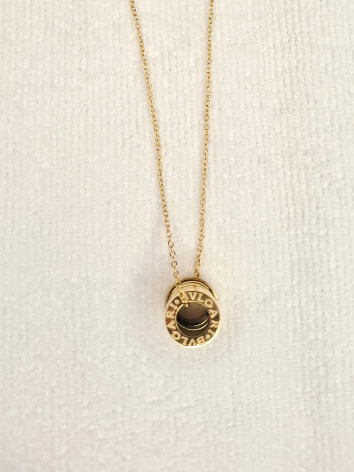 Gold Plated BVL Pendant Chain Necklace