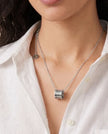 Platinum Plated BVL Pendant Chain Necklace