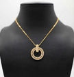 Gold Plated CZ Alphabet Tiff & Co Pendant Necklace