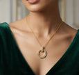 Gold Plated CZ Alphabet Tiff & Co Pendant Necklace