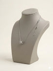Platinum Plated BVL Pendant Chain Necklace