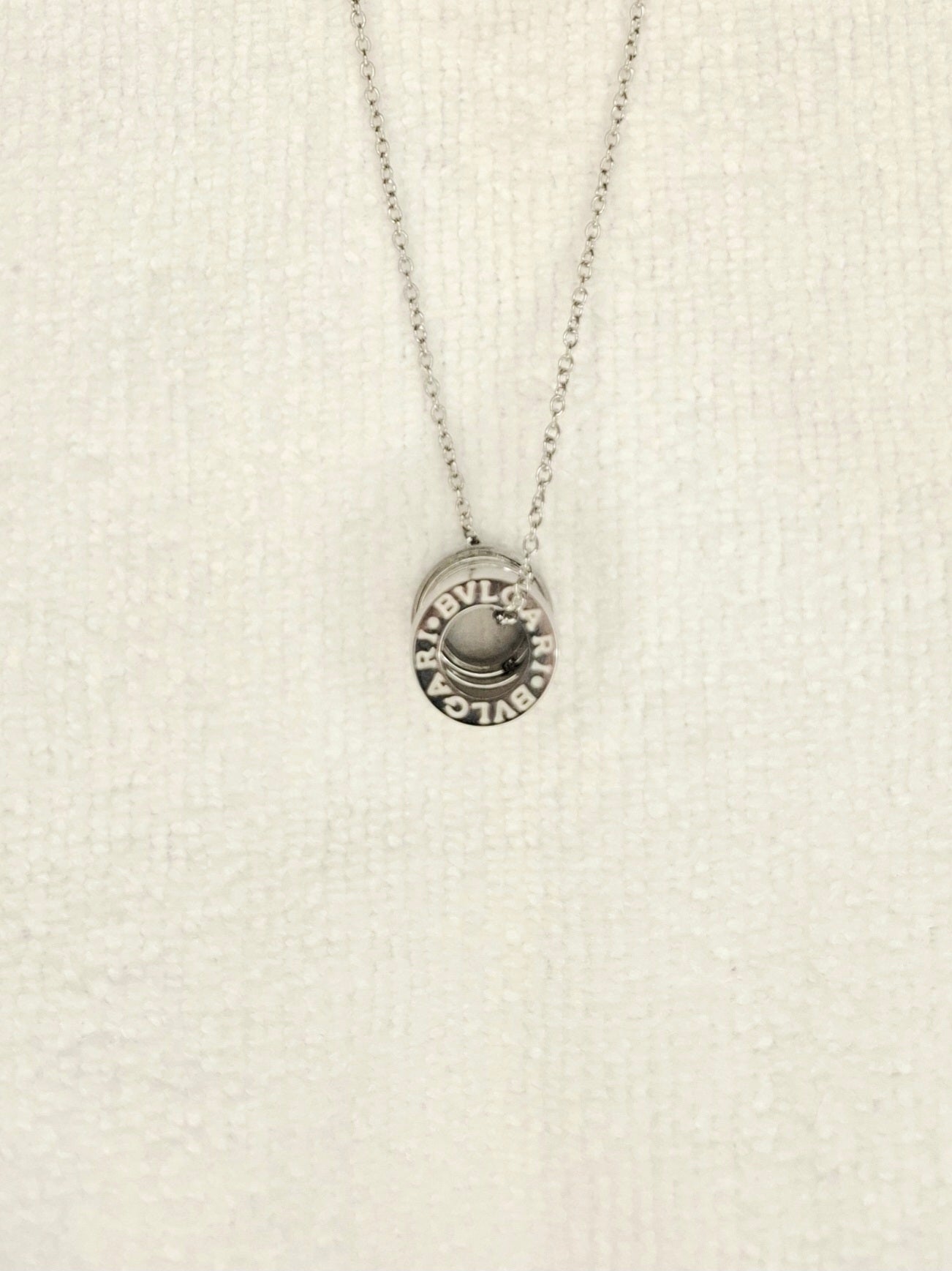 Platinum Plated BVL Pendant Chain Necklace