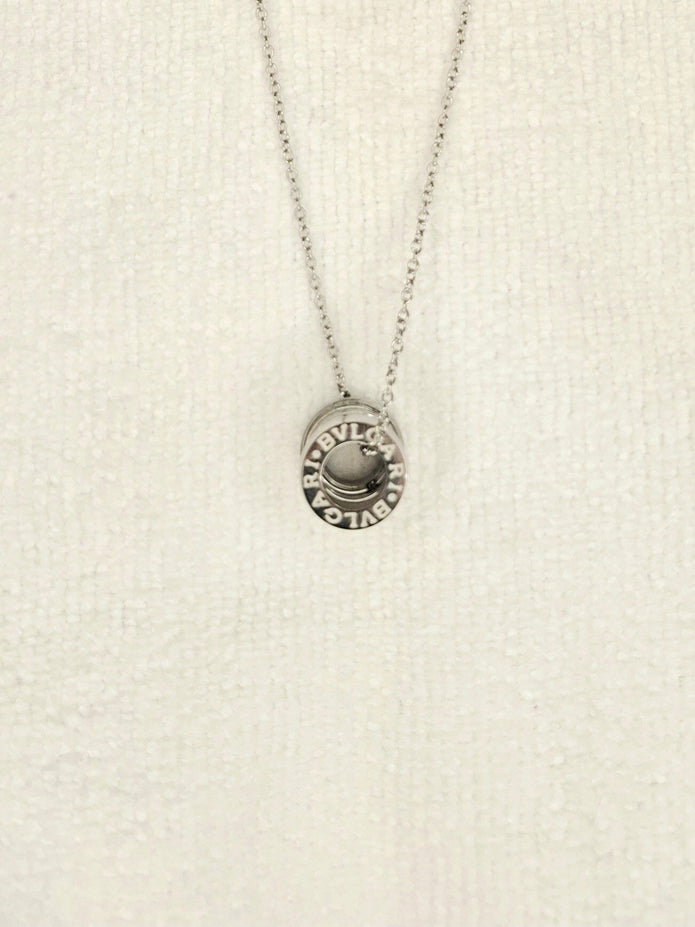Platinum Plated BVL Pendant Chain Necklace