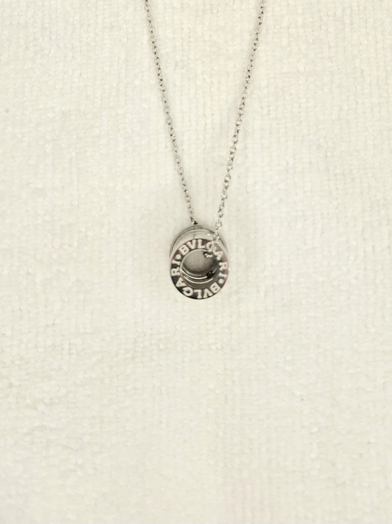 Platinum Plated BVL Pendant Chain Necklace