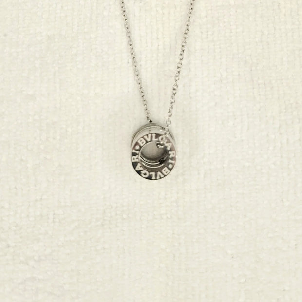 Platinum Plated BVL Pendant Chain Necklace