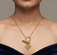 Alphabet LW Gold Plated Filigree Statement Necklace